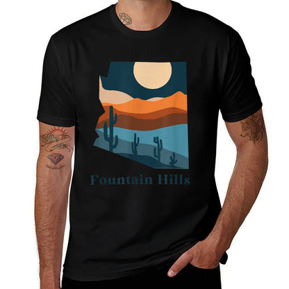 Fountain Hills Arizona Desert Style Boho AZ Landscape  Versatile T-Shirt