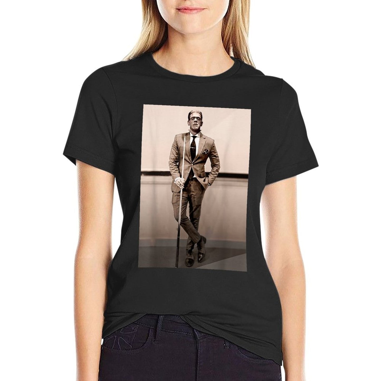 Frankenstein Dapper Frankenstein Monster In Suit Halloween  Versatile T-Shirt