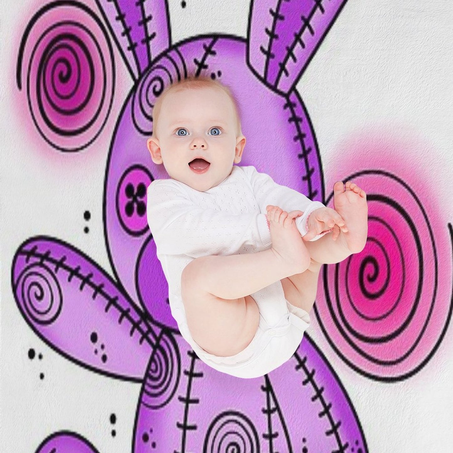 Voodoo Bunny Plushie Plush Throw Blanket