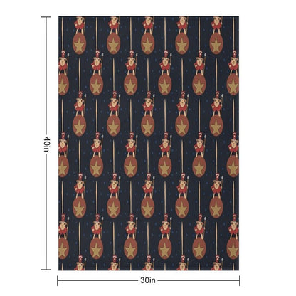 Jumping Circus Mouse And Ghost Eye Anti-pilling Throw Blanket