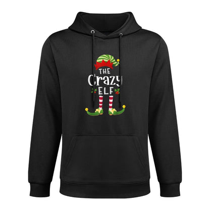 Crazy Christmas Elf Matching Pajama X-Mas Party Casual Wear Hoodie