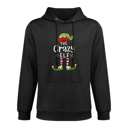 Crazy Christmas Elf Matching Pajama X-Mas Party Casual Wear Hoodie