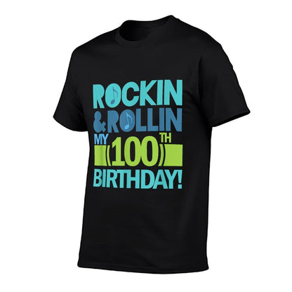 100th Birthday T-shirt Funny 100 Year Old Party Photo  Versatile T-Shirt