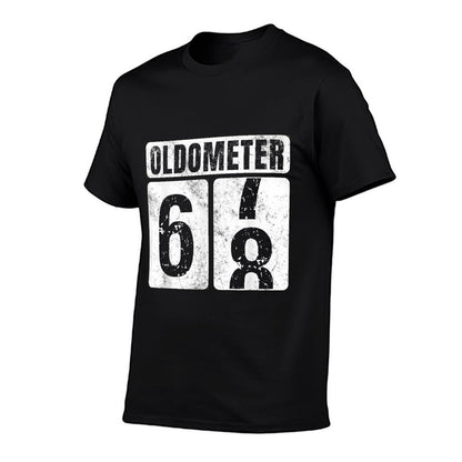 Oldometer 68 Vintage Funny 68th Birthday Gift Idea  Slim-fit Cut T-Shirt