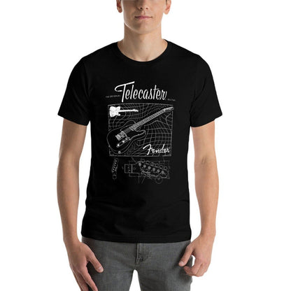Fender The Original Telecaster Guitar Schematic Poster  Affordable Price T-Shirt
