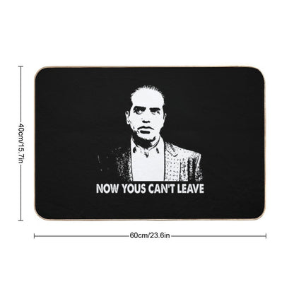 Now Yous Can't Leave Art Retro Black And White  Absorbent Bath Mat