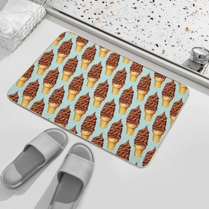 Chocolate Dip Ice Cream Pattern  Anti-Trip Bath Mat