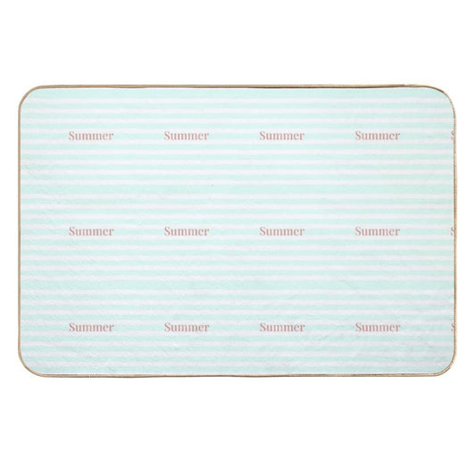 Summer with Stripes  Stain-Proof Bath Mat
