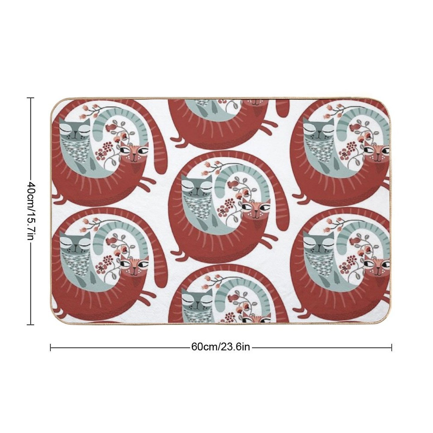 Love Cats  Fade-Resistant Bath Mat