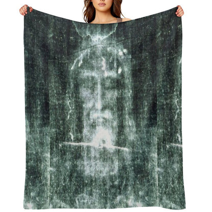 Holy Shroud of Turin Sustainable Throw Blanket