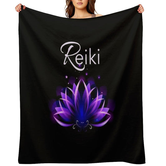 Reiki, Reiki Gifts, Reiki Shirt, Reiki Dress, Reiki Apron, Reiki Journal, Mind And Sprit, Meditation Versatility Throw Blanket