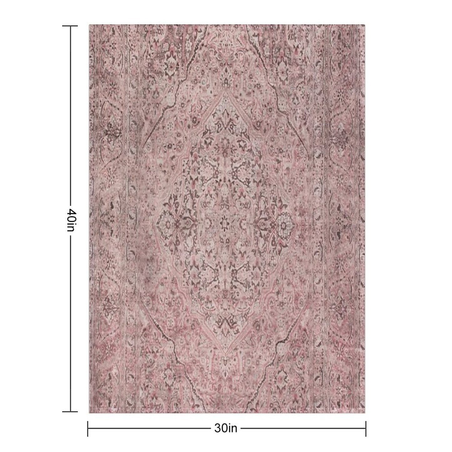 Antique Persian Tabriz Rug Print Premium Throw Blanket