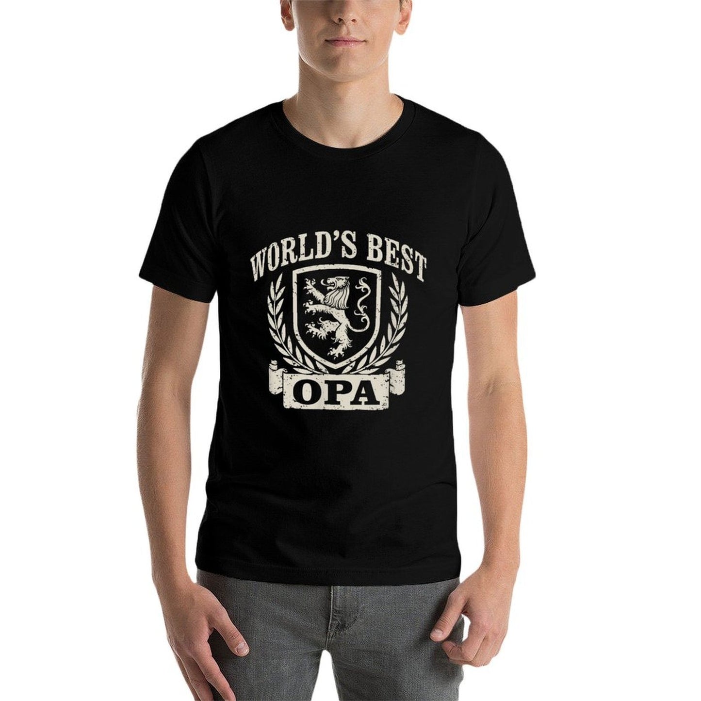 Worlds Best Opa Vintage Crest Grandpa  Soft T-Shirt