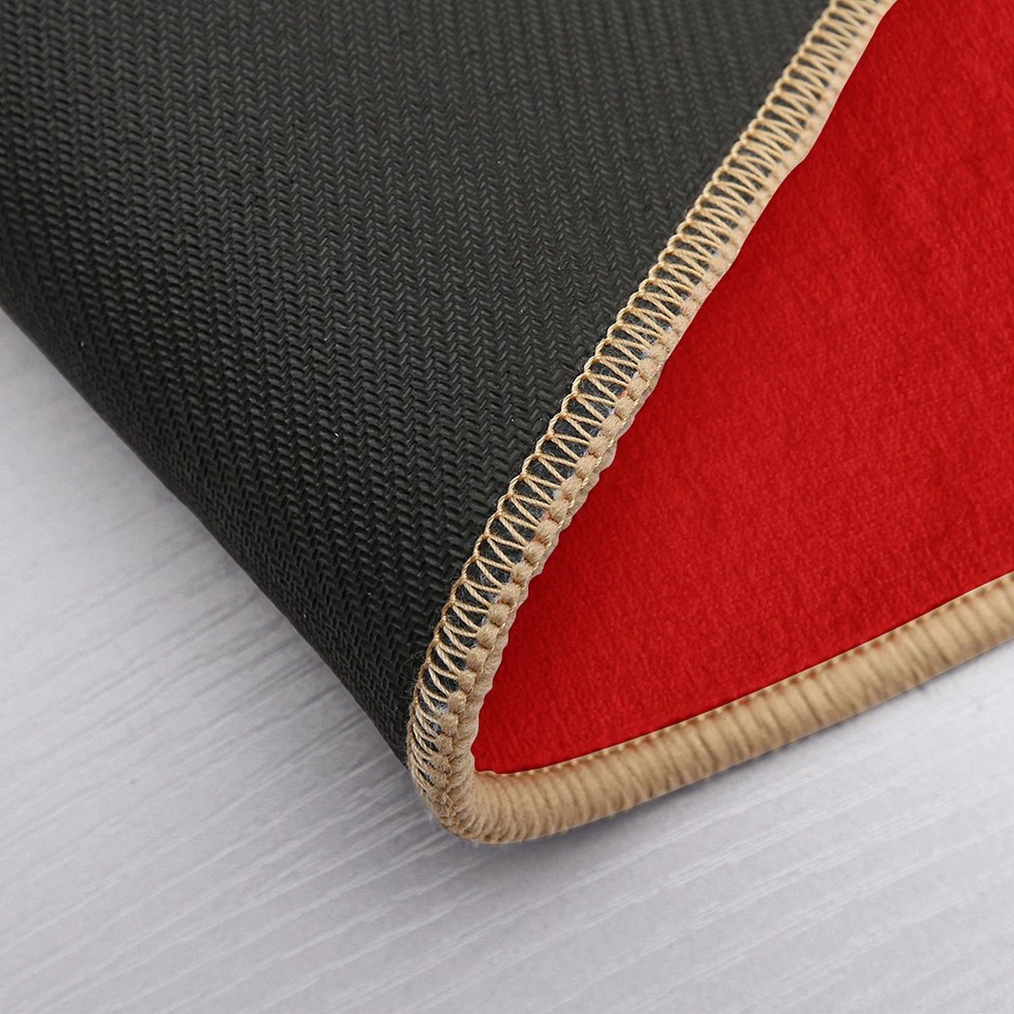 Cherry Red Solid Color  Long-Lasting Bath Mat