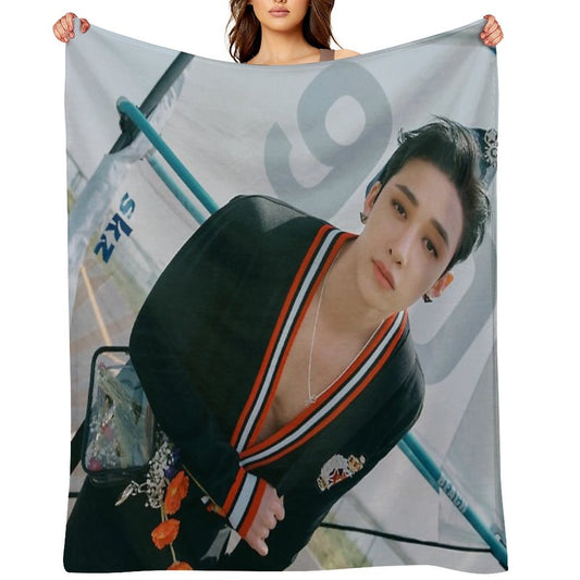 STRAY KIDS BANGCHAN Compact Throw Blanket