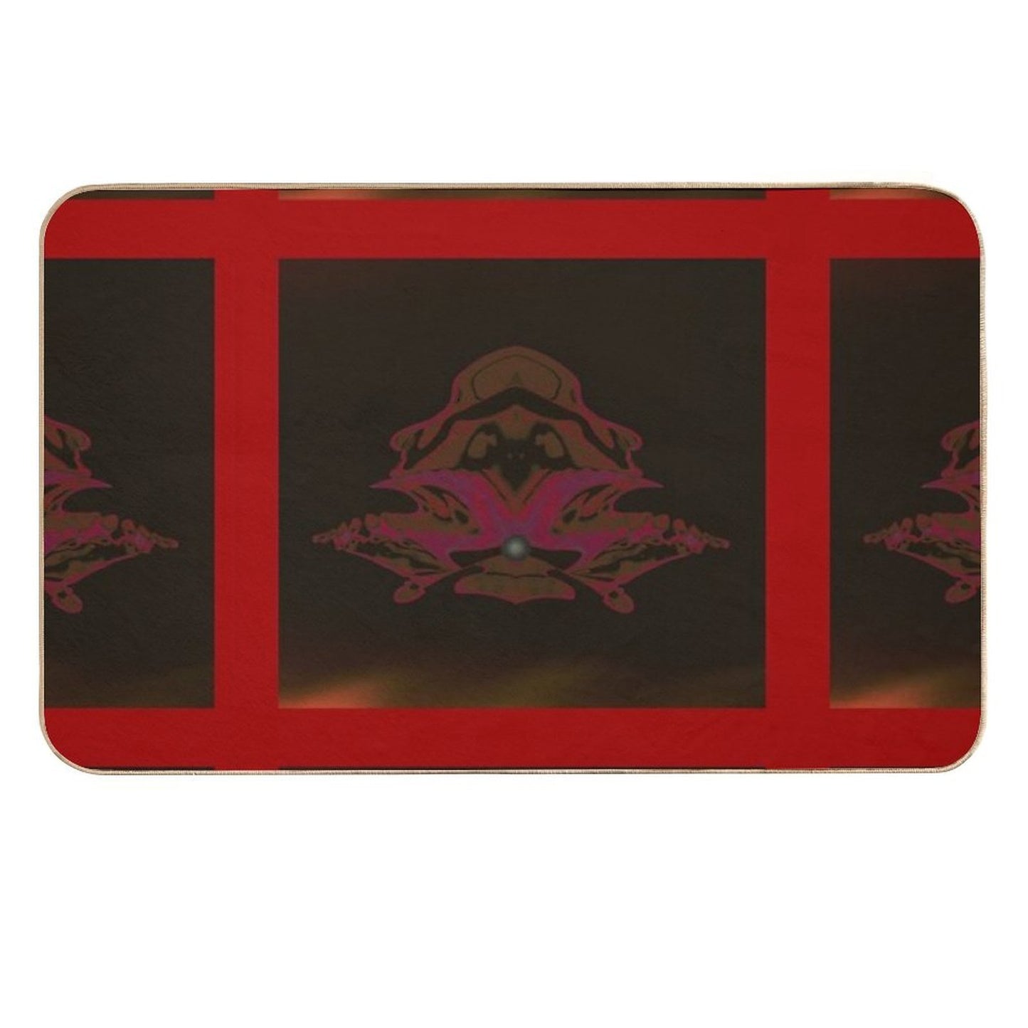 Black Pearl (Red)  Slip-Resistant Bath Mat