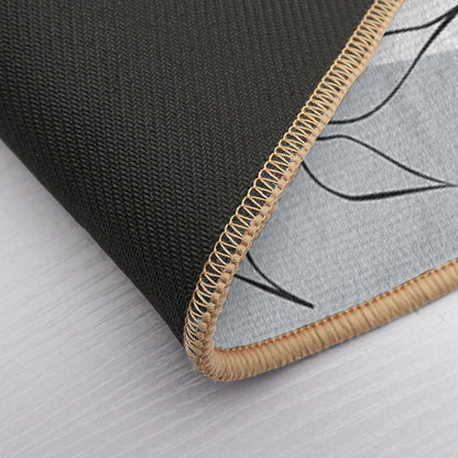 Abstract - Go with The Flow 3 in Blue  Absorbent Bath Mat