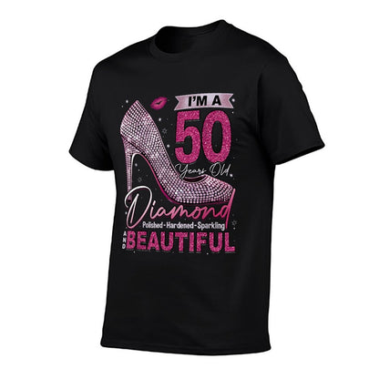 I'm A 50 Years Old Diamond, 50 And Fabulous 50th Birthday  Heathered Texture T-Shirt