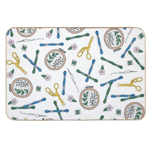 Embroidery  Embroidery Pattern  Embroidery Supplies  Slip-Resistant Bath Mat