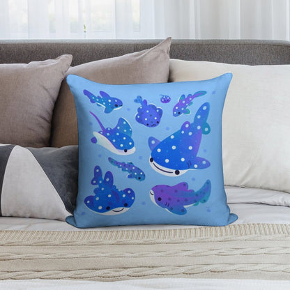 Polka Dot Shark Soft Multiple Sizes Throw Pillow