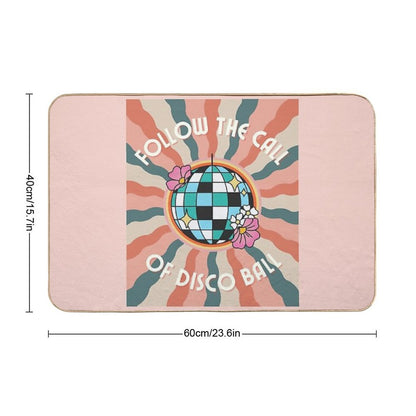 Fallow The Call Of Disco Ball For Retro Disco Lovers And 70s Groovy As A Retro Disco  Pet-Safe Bath Mat