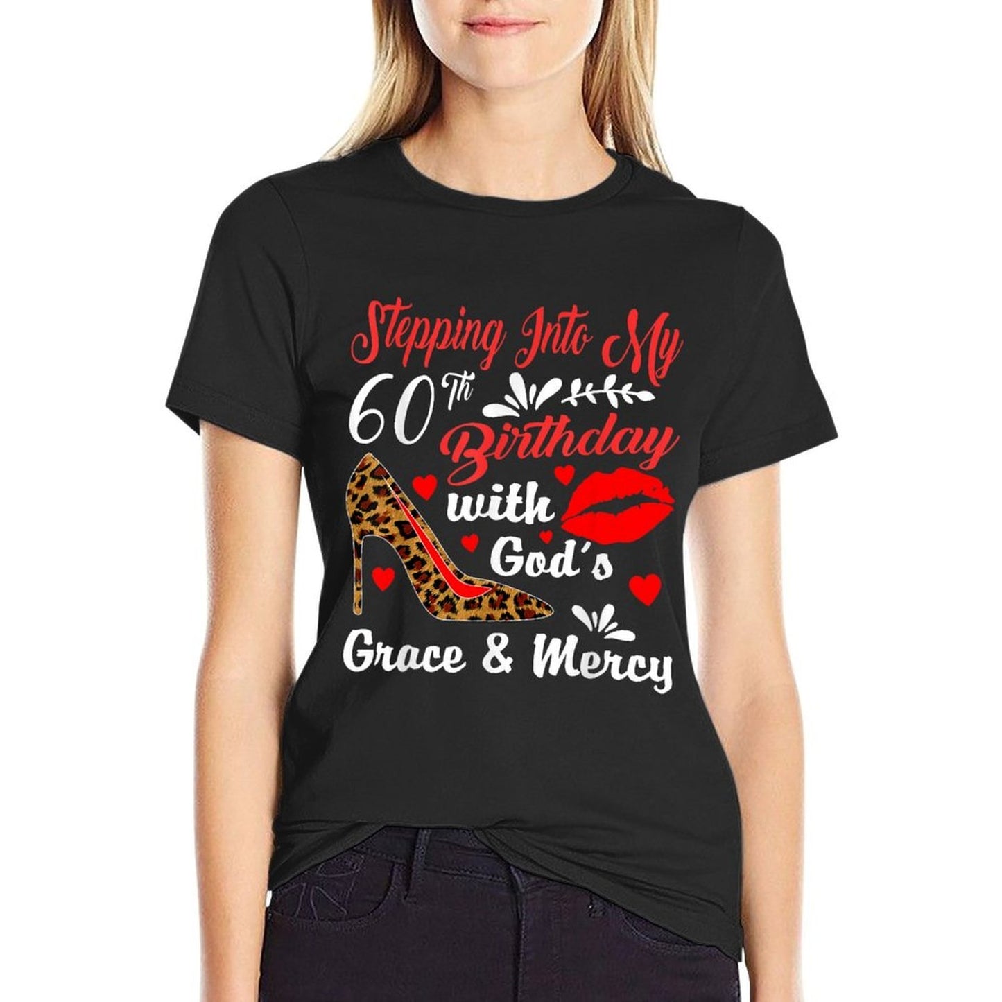 Stepping Into My 60th Birthday With God's Grace And Mercy  Eco-friendly Material T-Shirt