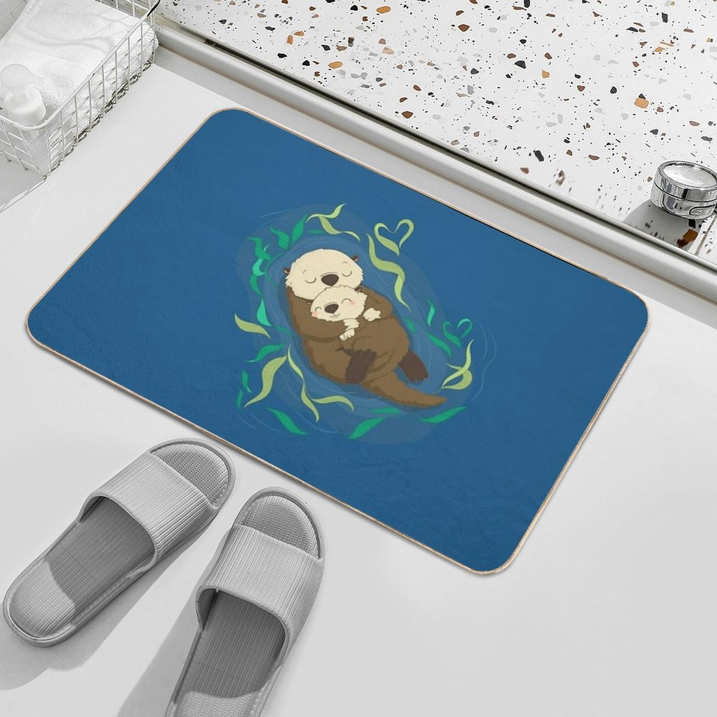 Cute Otters Durable Bath Mat