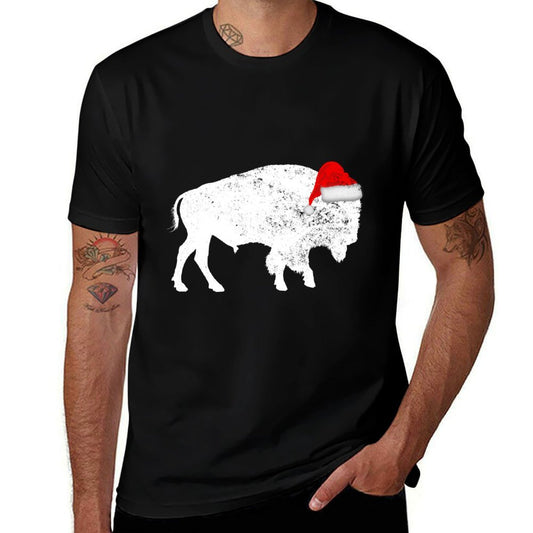 Bison Buffalo Santa Hat - Christmas Pajama  Durable T-Shirt