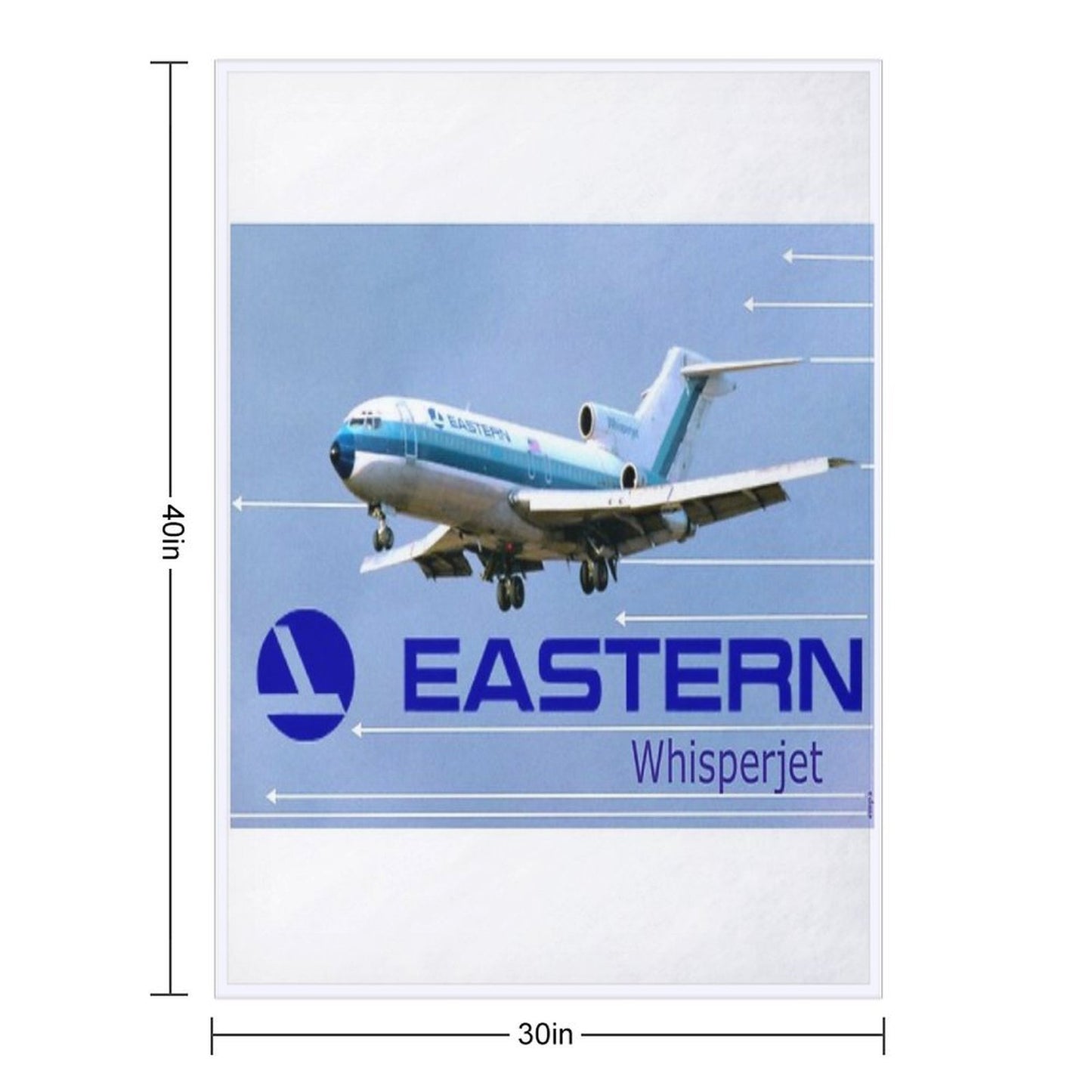 Eastern Whisperjet 727 Original Hockey Stick Livery Easy Care Throw Blanket