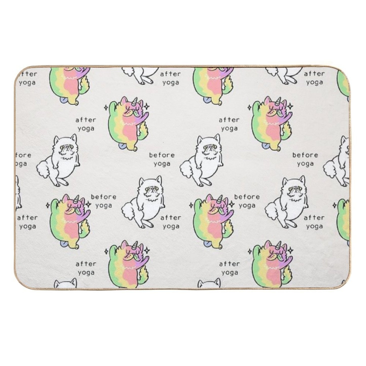 Persian Cat After Yoga  Non-Slip Bath Mat