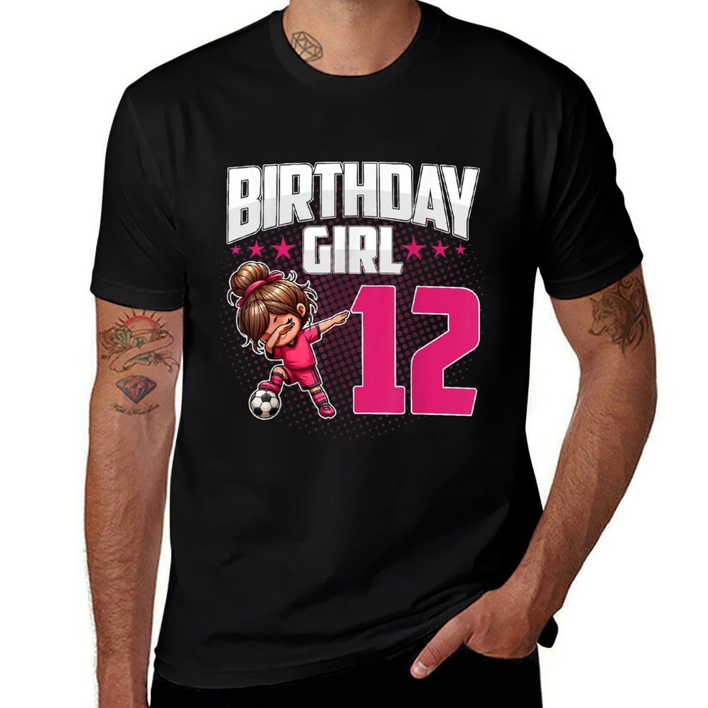 12th Birthday Girl Soccer Dabbing 12 Years Old Girl Birthday  Versatile T-Shirt