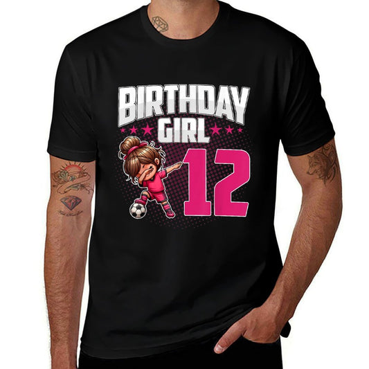 12th Birthday Girl Soccer Dabbing 12 Years Old Girl Birthday  Versatile T-Shirt