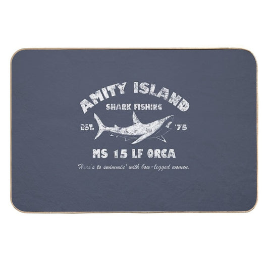 Amity Island Shark Fishing Est - 1975  Pet-Safe Bath Mat