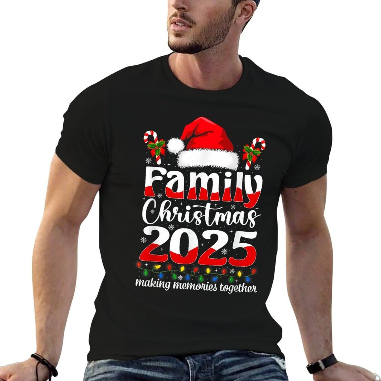 Family Christmas 2025 Matching Family Christmas Xmas Squad  Lightweight T-Shirt
