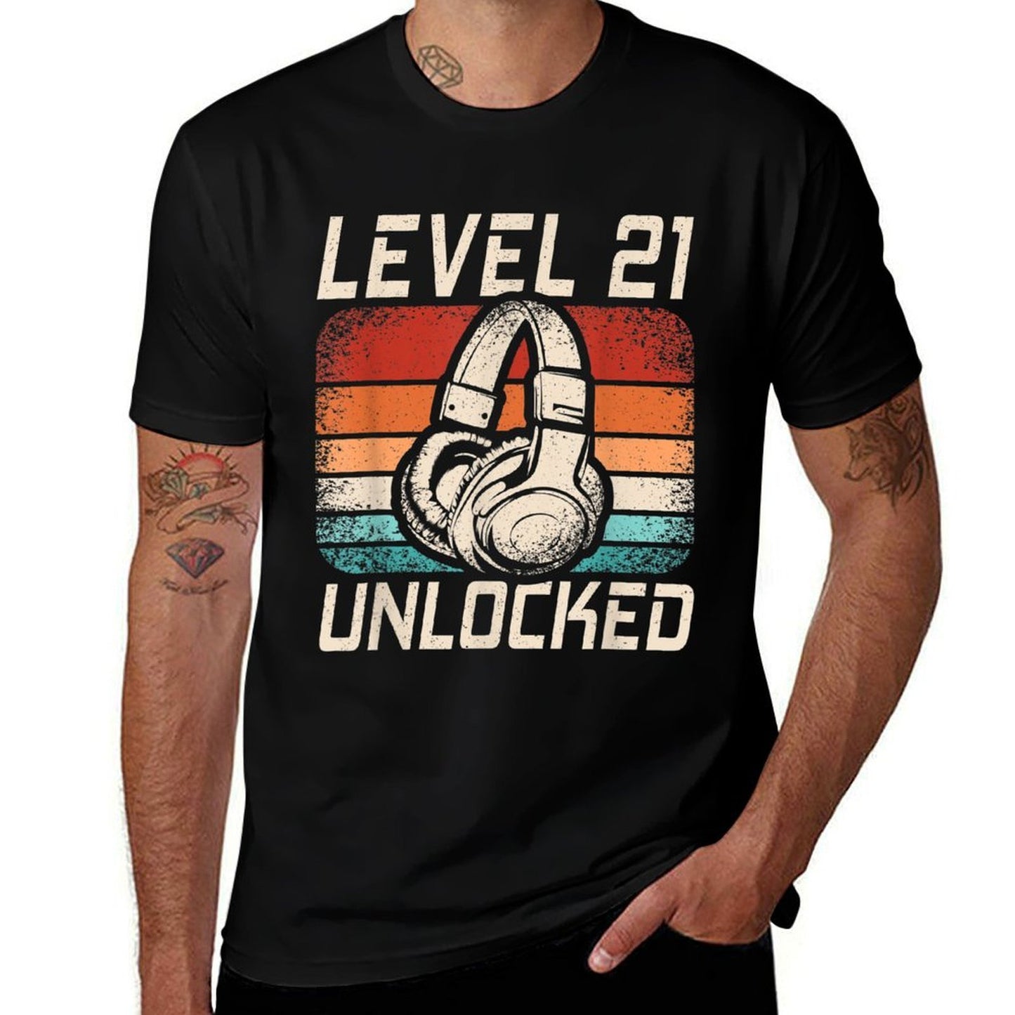 Level 21 Unlocked Gaming 21 Years Old 21st Birthday Gamer  Affordable Price T-Shirt