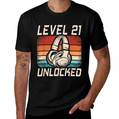 Level 21 Unlocked Gaming 21 Years Old 21st Birthday Gamer  Affordable Price T-Shirt