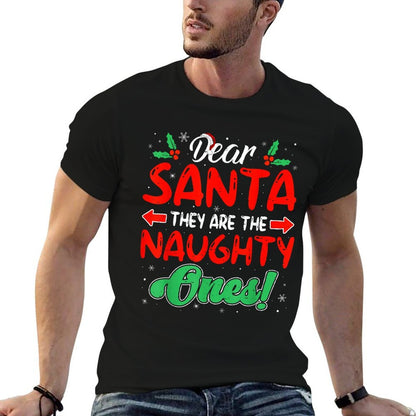 Dear Santa They Are The Naughty Ones Funny Christmas  Breathable T-Shirt