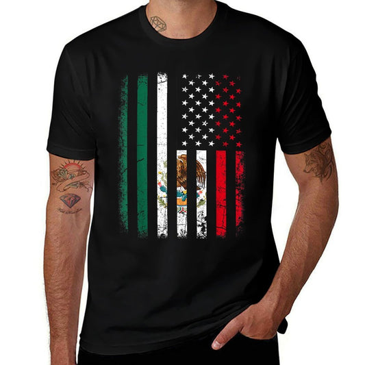 Mexican American Mexican Roots Mexico America  Rolled Sleeves T-Shirt