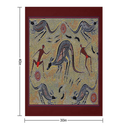 AUSTRALIAN ABORIGINAL  Vintage Art Print All-season Throw Blanket
