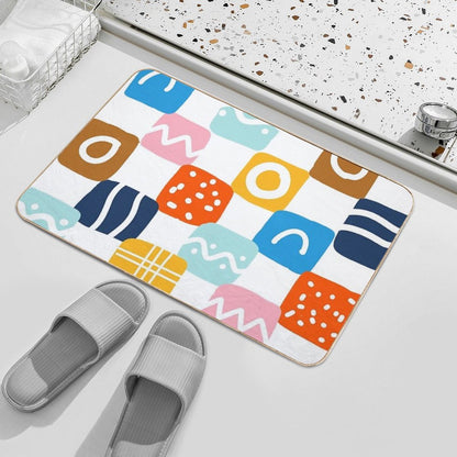 Colorful Shapes, Good Mood.  Repositionable Bath Mat