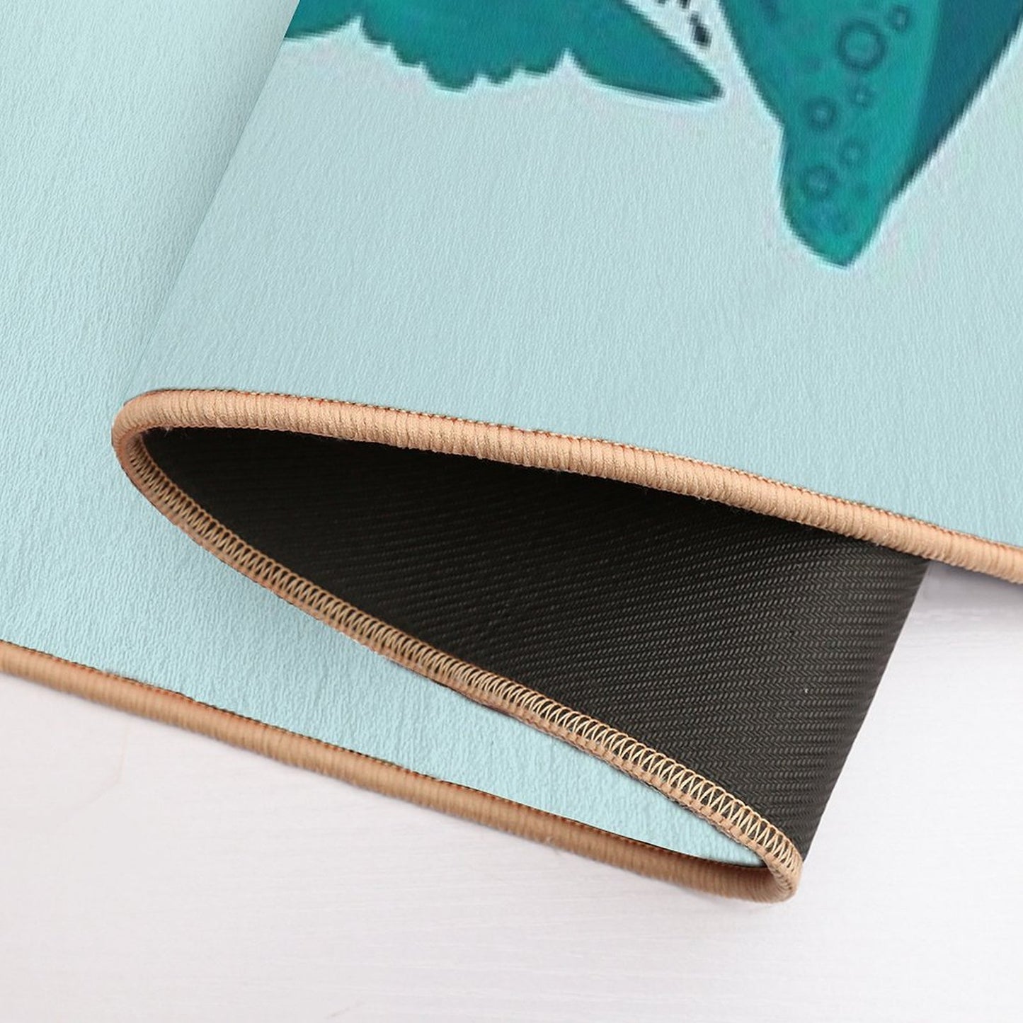 Aquatic Spectrum  Light Blue Durable Bath Mat