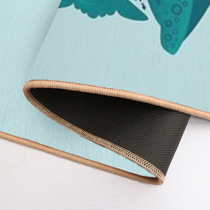 Aquatic Spectrum  Light Blue Durable Bath Mat