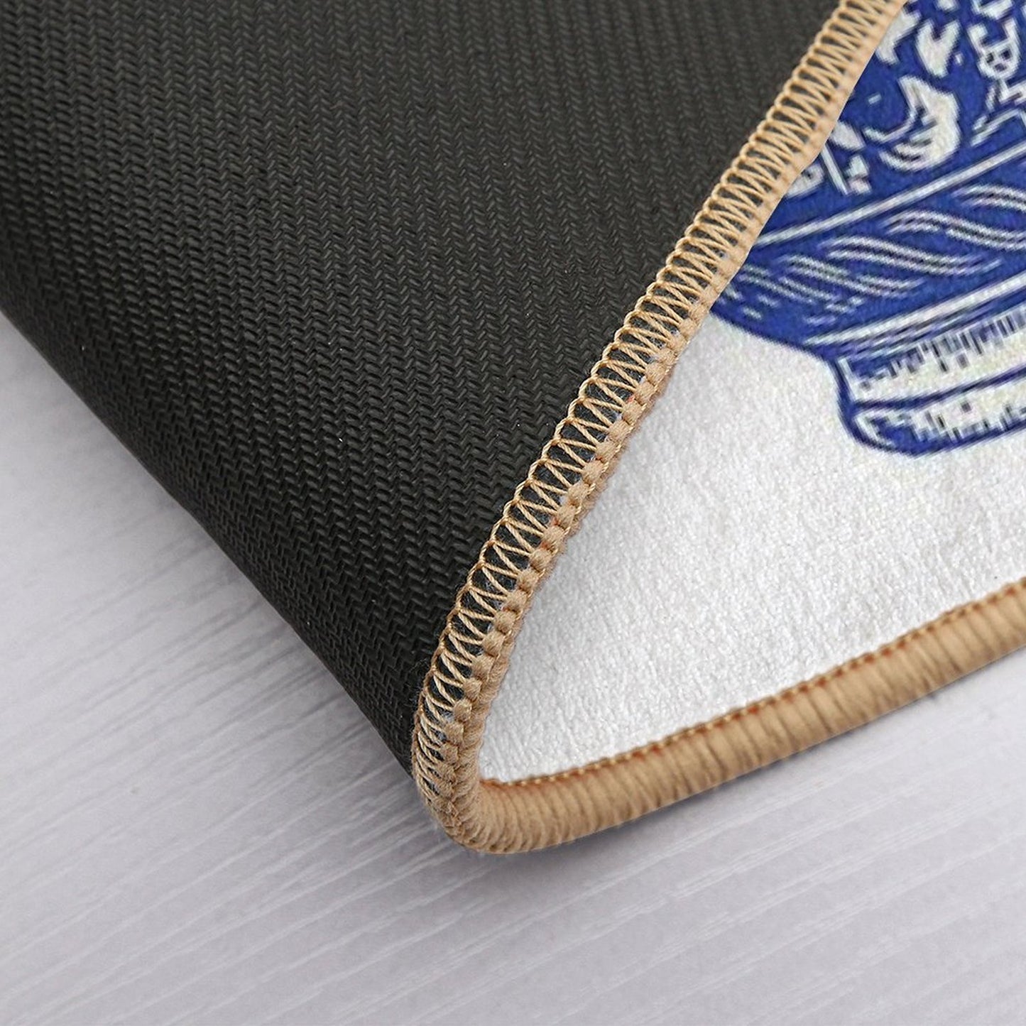 Blue And White Vase with Blue Hydrangeas  Versatile Bath Mat