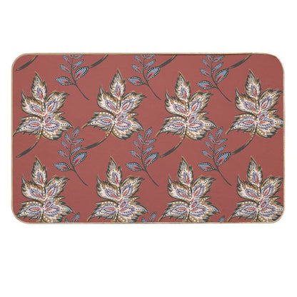 Floral Pattern Of Warm Earth Tones  Multi-Purpose Bath Mat