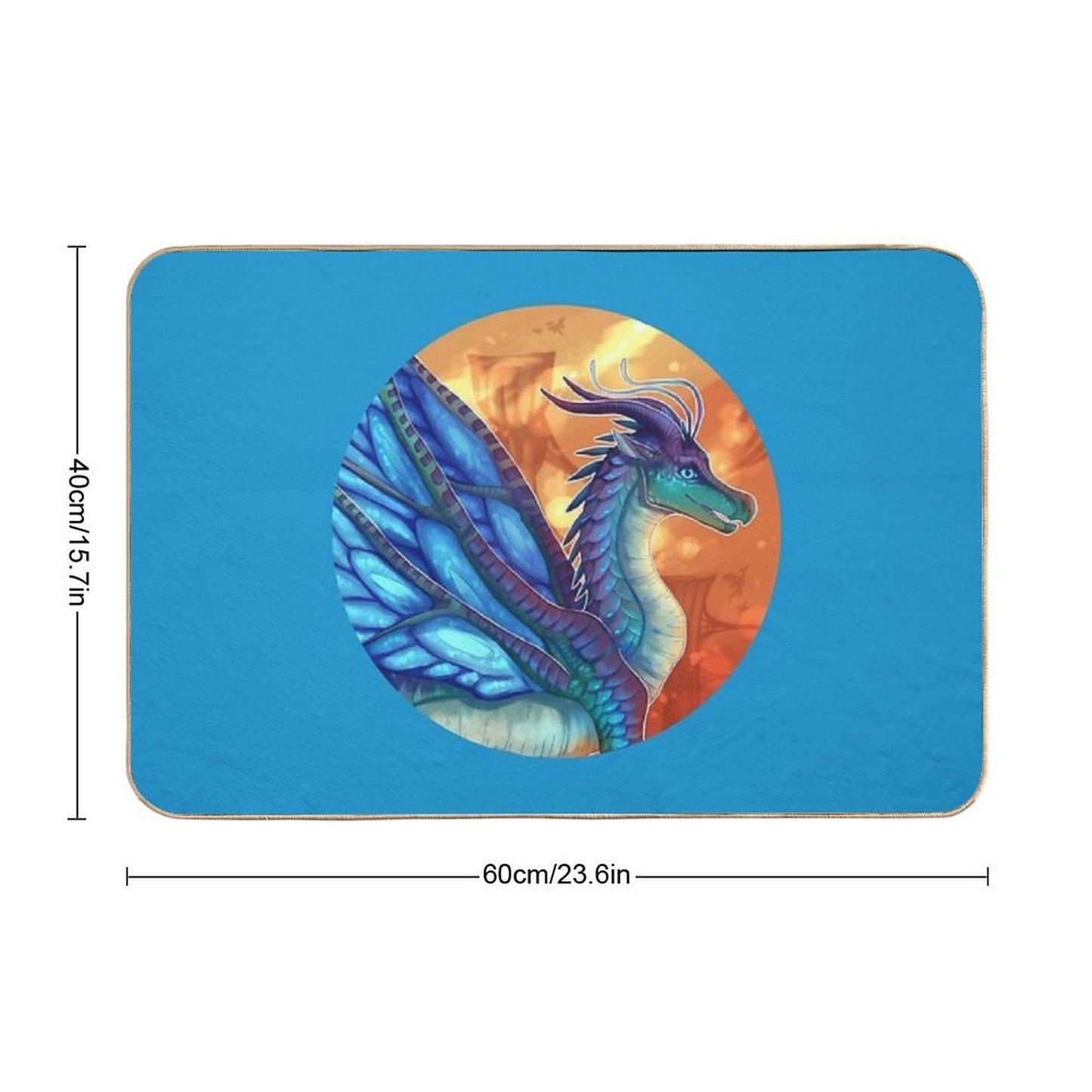 Wings of Fire - Blue  Multi-Purpose Bath Mat