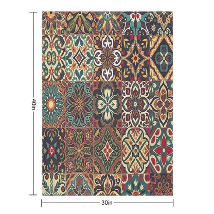 Mosaic of Elegance Plush Throw Blanket
