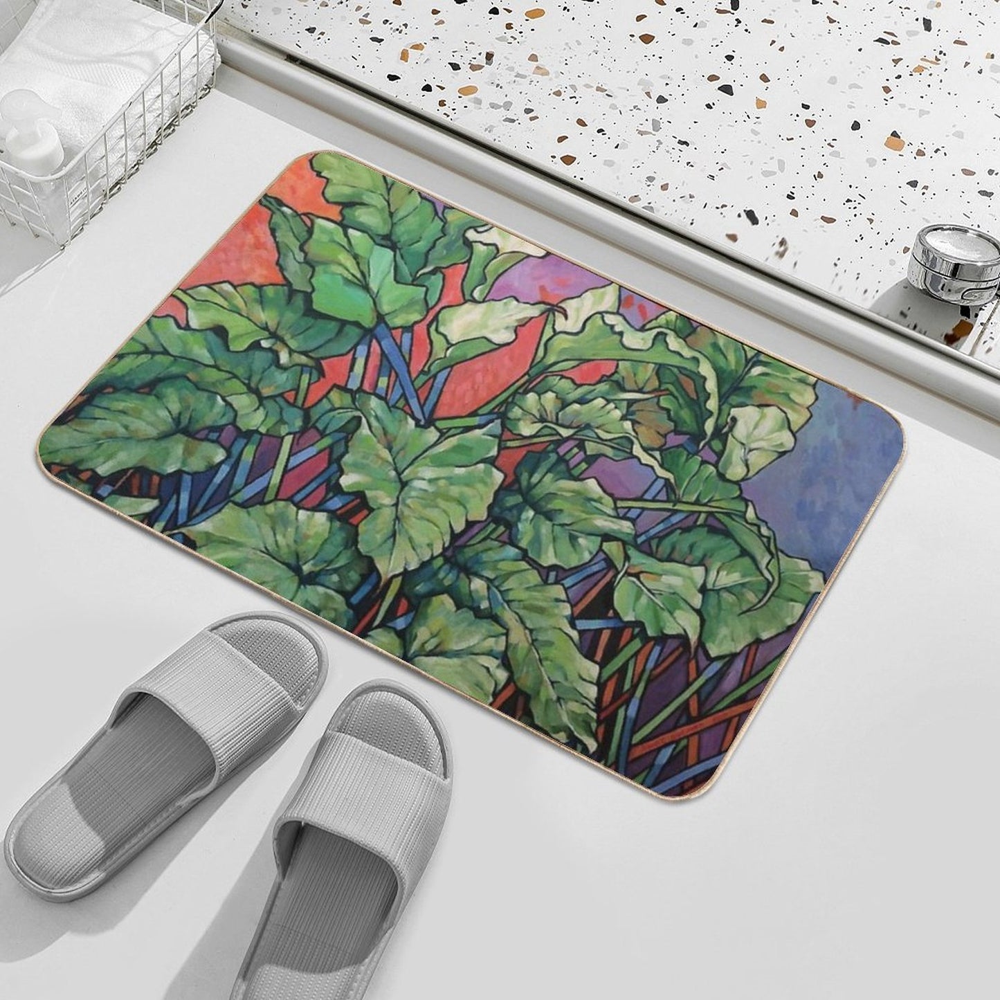 Wild Callas. Oil on Composition Board  Multi-Purpose Bath Mat