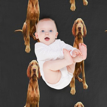 Wirehaired Vizsla - Stunning Dog! Wrinkle-free Throw Blanket