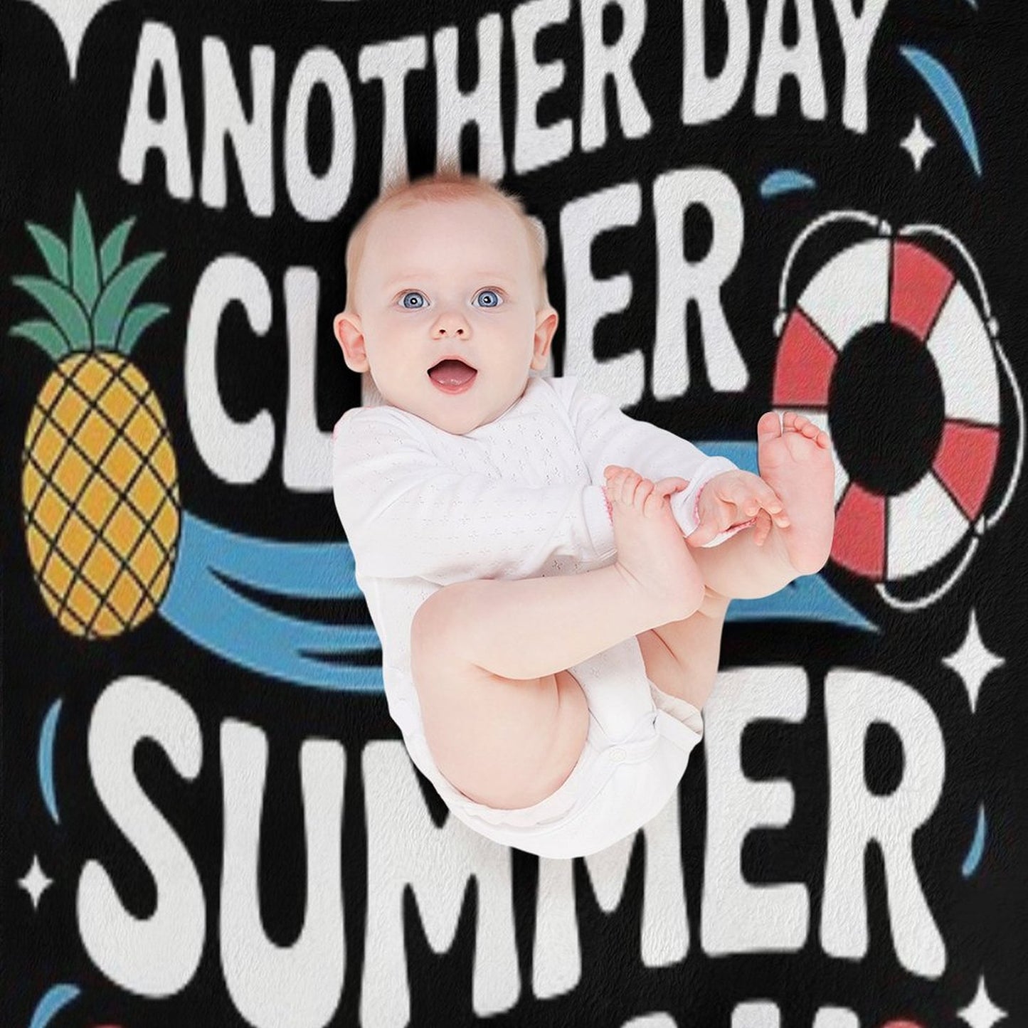 Just Another Day Closer To Summer Break Countdown Fun Vibes Sustainable Throw Blanket