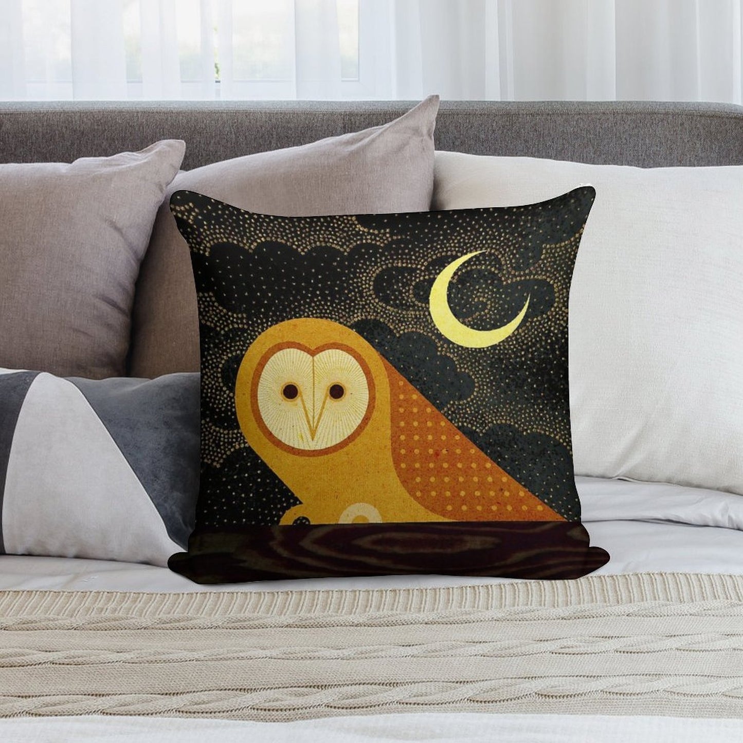 Barn Owl Soft Bedroom Essential Throw Pillow